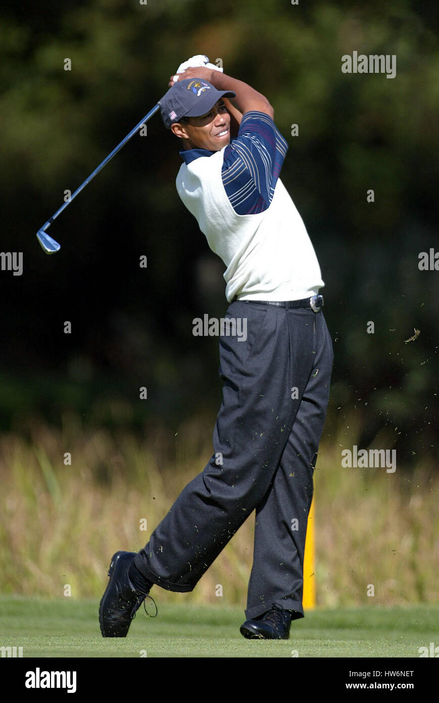 TIGER WOODS RYDER CUP 02 THE BELFRY THE BELFRY SUTTON COLDFIELD BIRMINGHAM ENGLAND 24 September 2002 Stock Photo