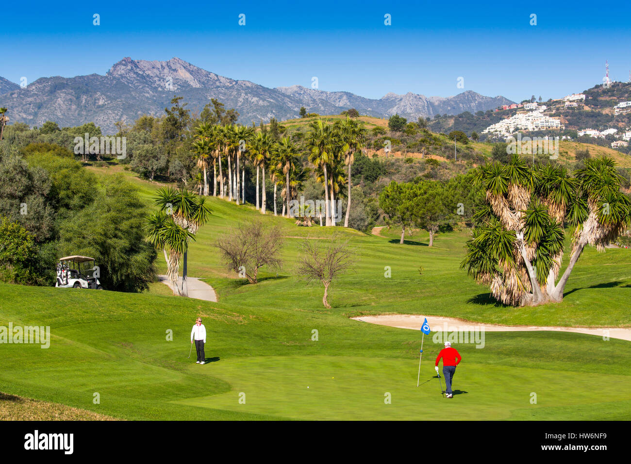 Santa clara golf course, Marbella. Costa del Sol, Malaga province.  Andalusia Southern Spain.Europe Stock Photo - Alamy