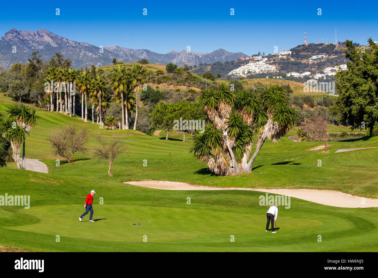 Santa clara golf course, Marbella. Costa del Sol, Malaga province.  Andalusia Southern Spain.Europe Stock Photo - Alamy