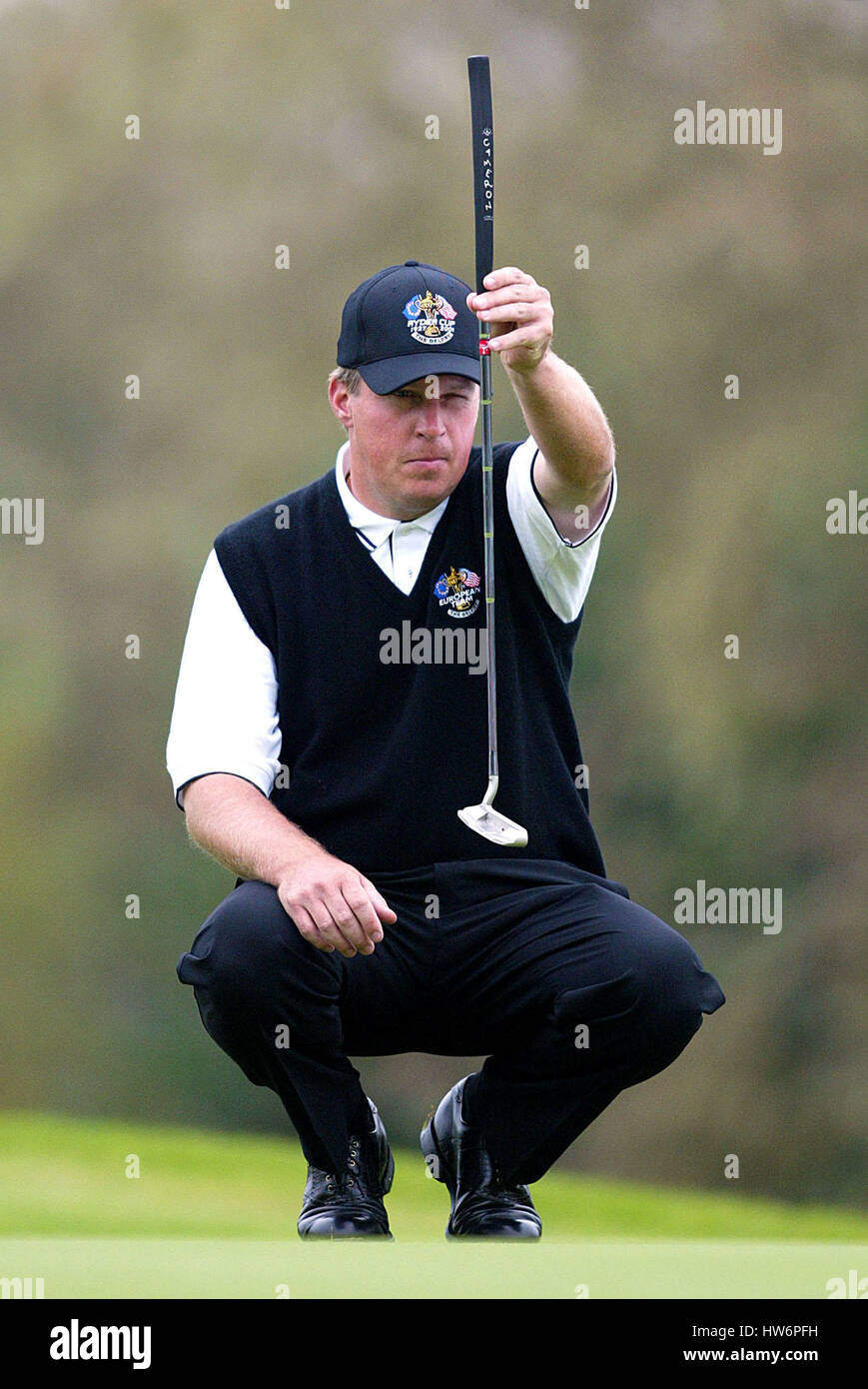 PIERRE FULKE EUROPE RYDER CUP 02 THE BELFRY SUTTON COLDFIELD BIRMINGHAM ENGLAND 28 September 2002 Stock Photo