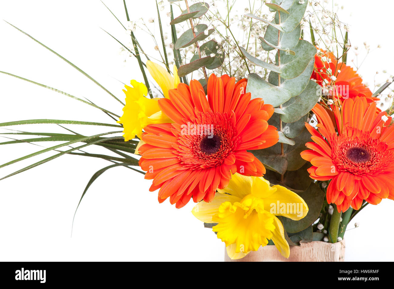 Bouquet of flowers isolated on white background Stock Photo - Alamy