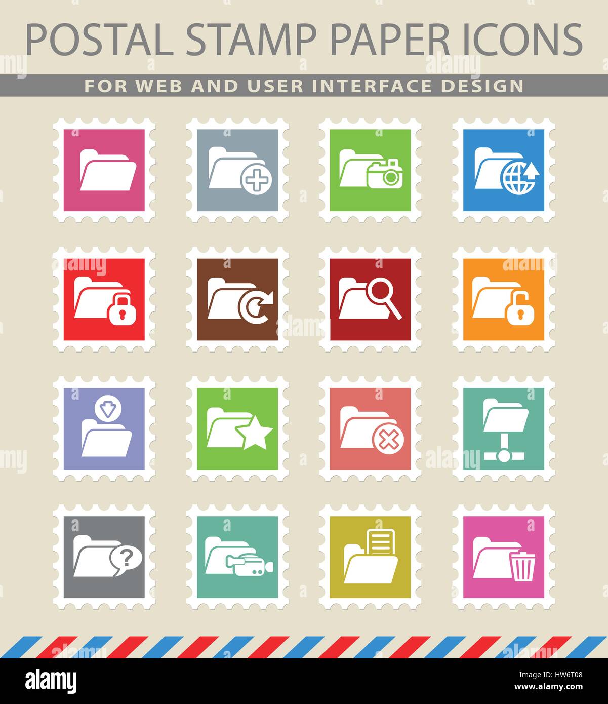 folder web icons for user interface design Stock Vector Image & Art - Alamy