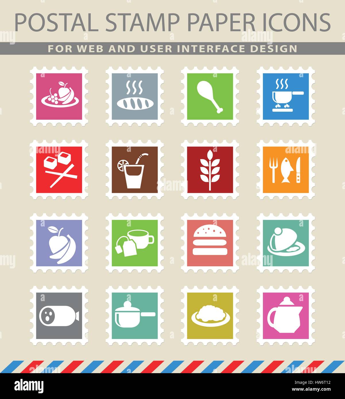 food and kitchen web icons for user interface design Stock Vector Image ...