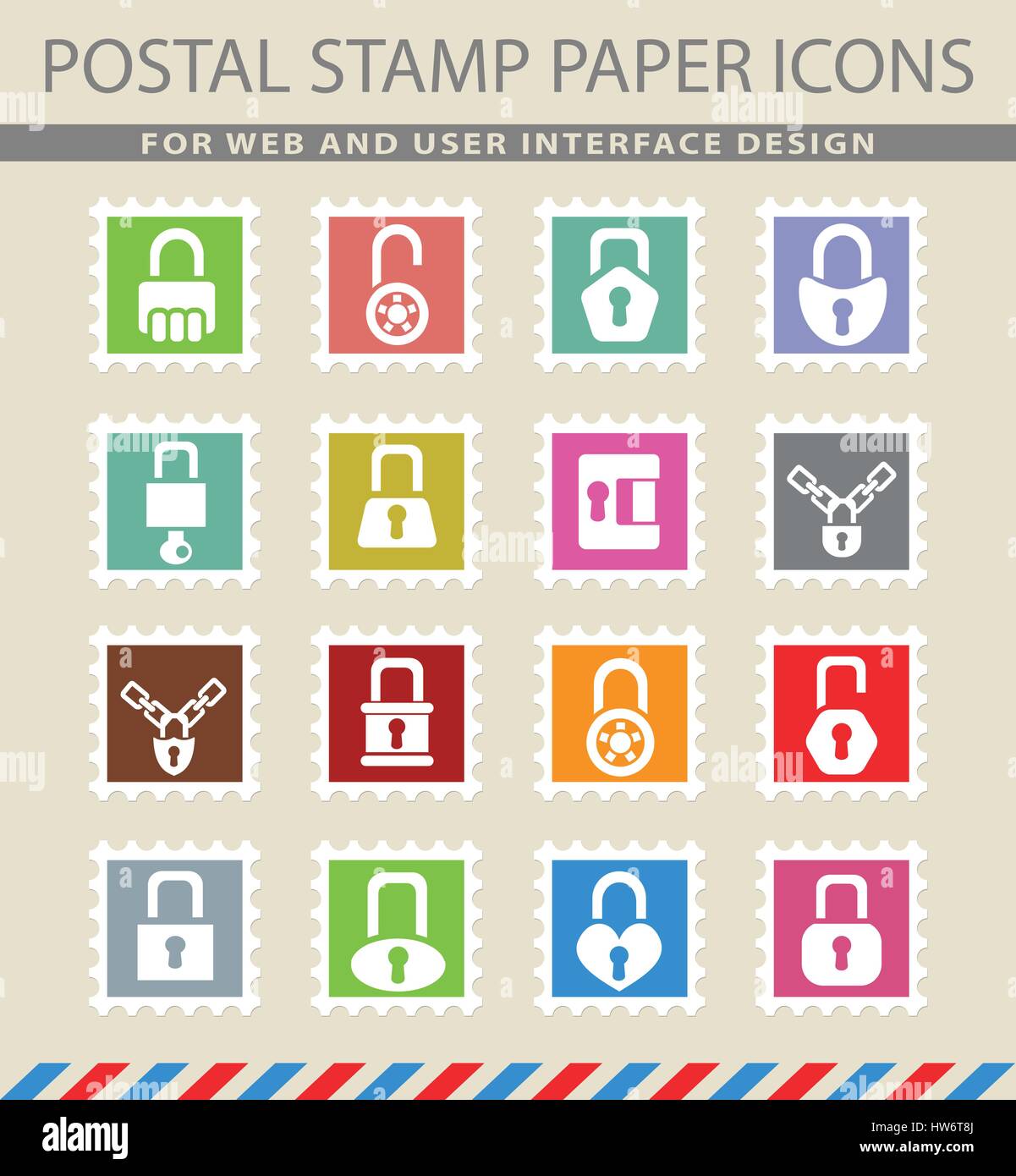 lock web icons for user interface design Stock Vector Image & Art - Alamy