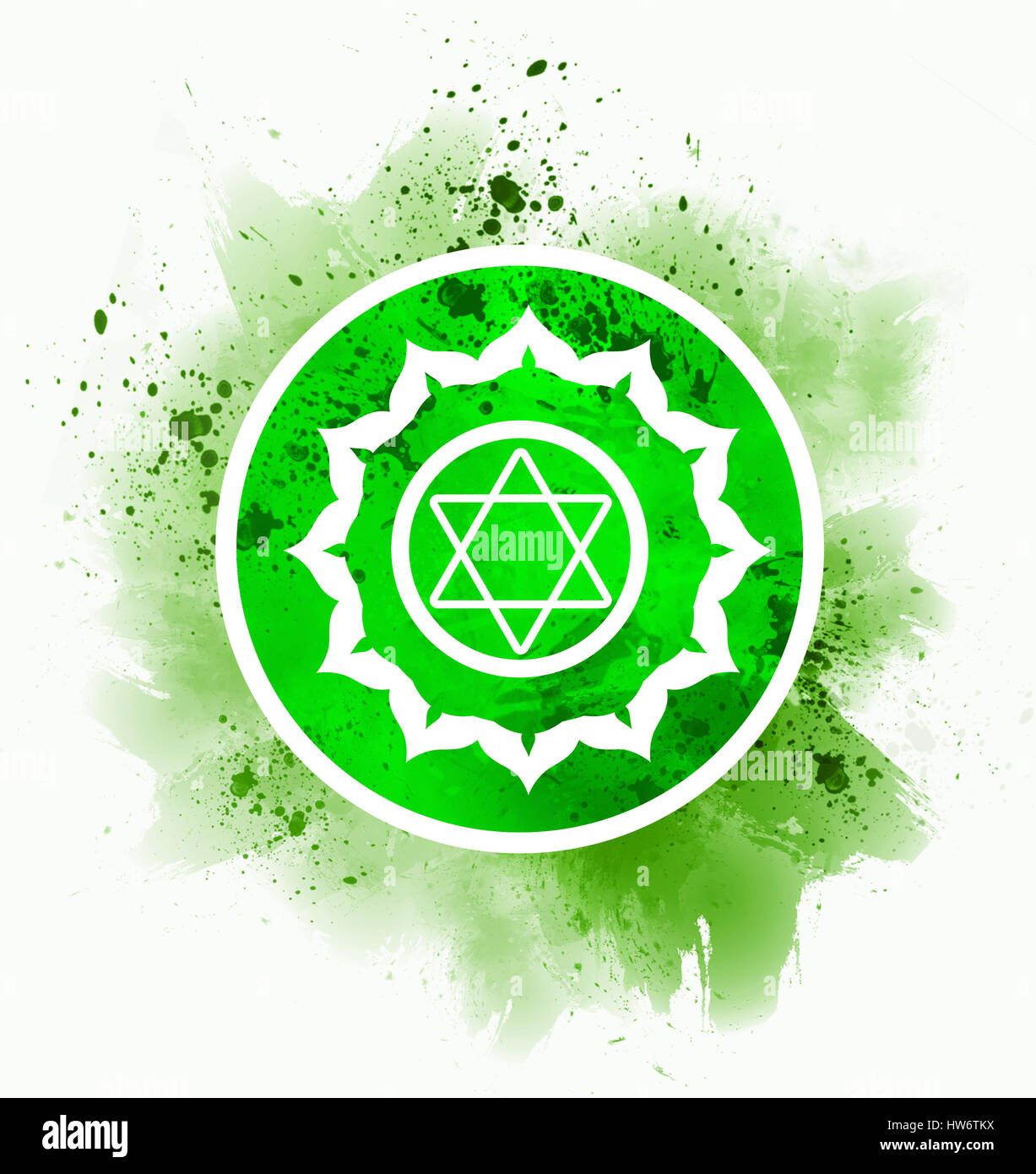 anahata chakra symbol Stock Photo