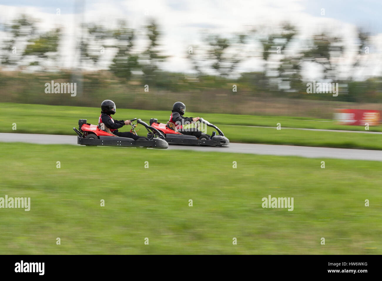 The racer on carting. Stock Photo