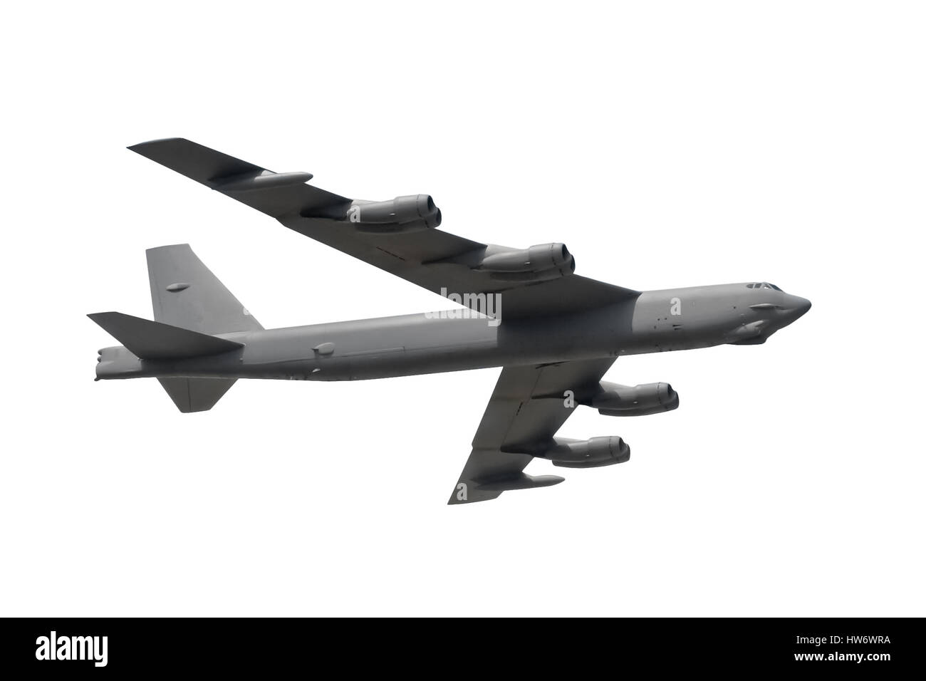 large longrange military bomber isolated on white Stock Photo
