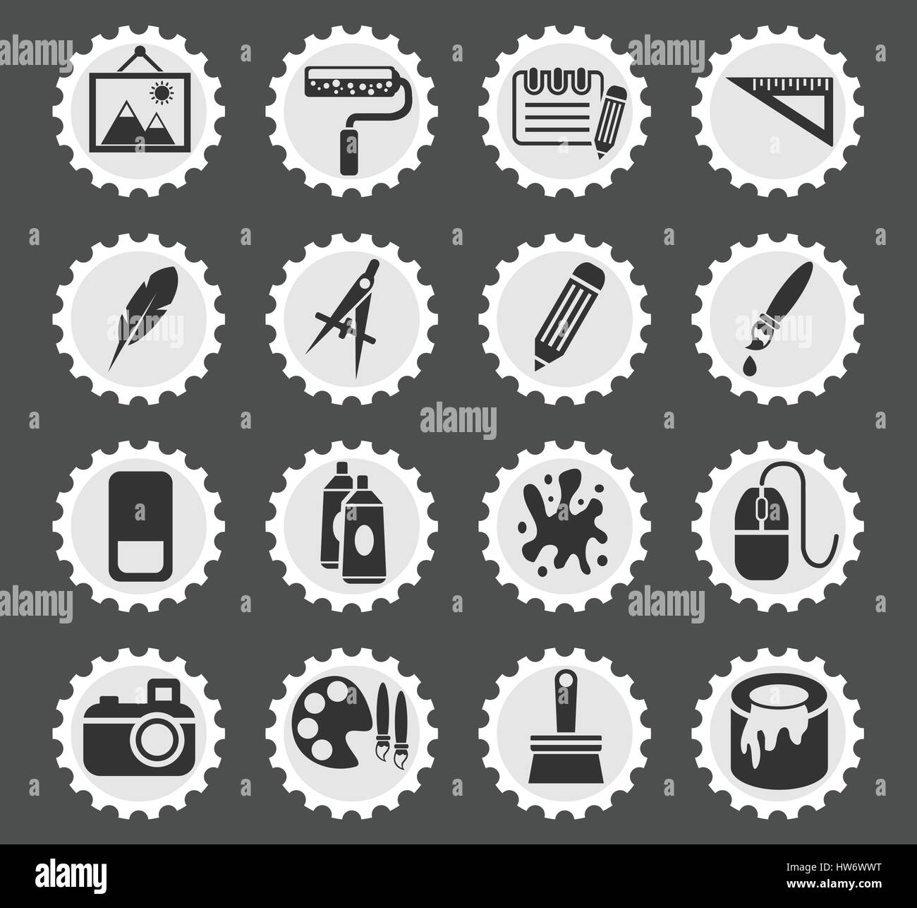 art tools web icons for user interface design Stock Vector Image & Art ...