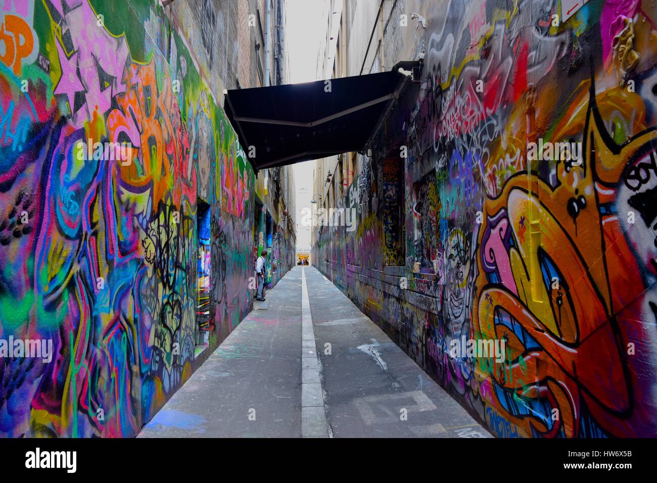 An image which highlights the volume of street art on some of Melbourne