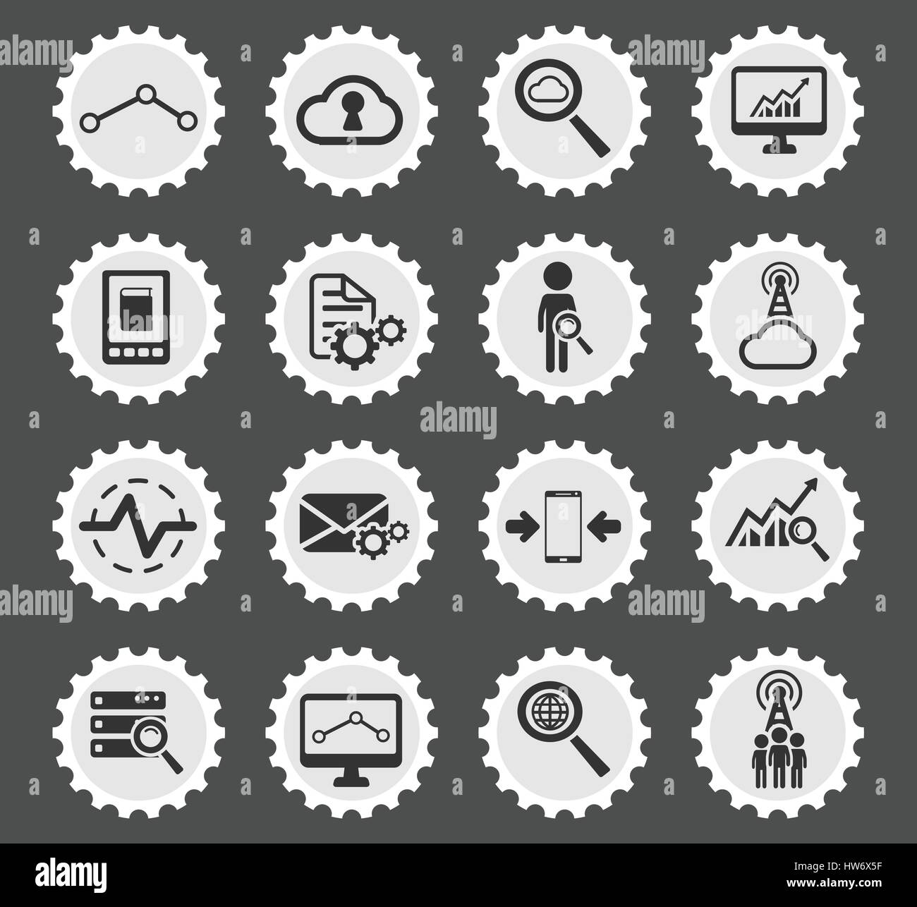 Data analytic simply symbols for web icons Stock Vector Image & Art - Alamy