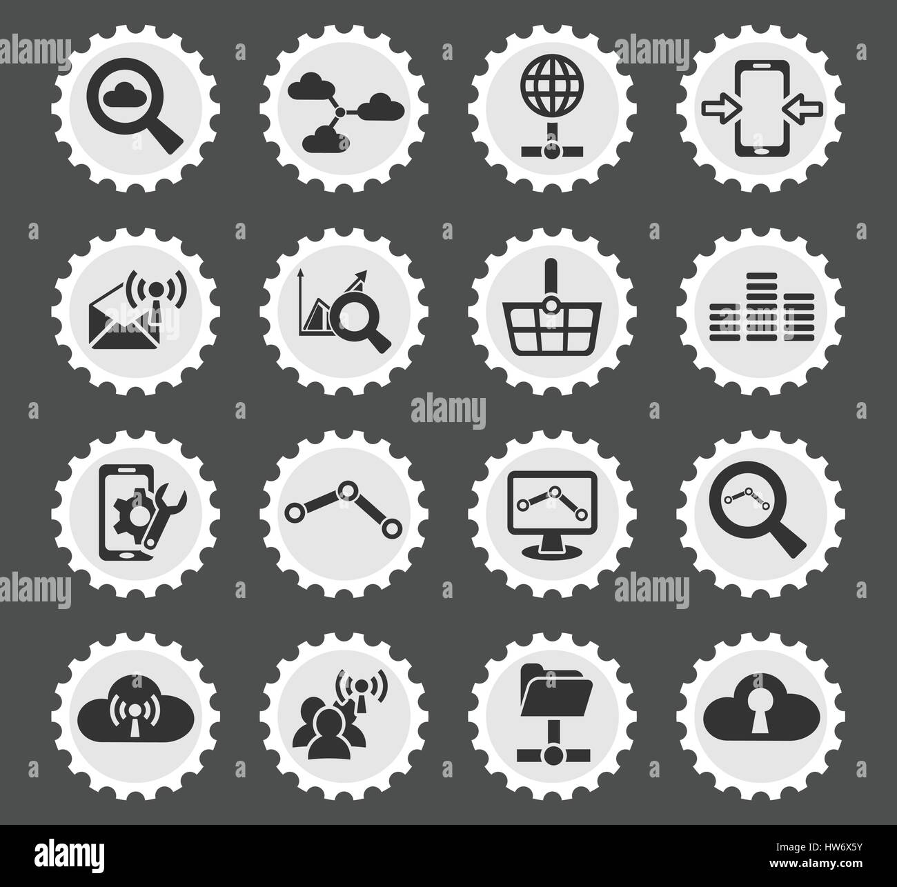 Data analytic simply symbols for web icons Stock Vector Image & Art - Alamy