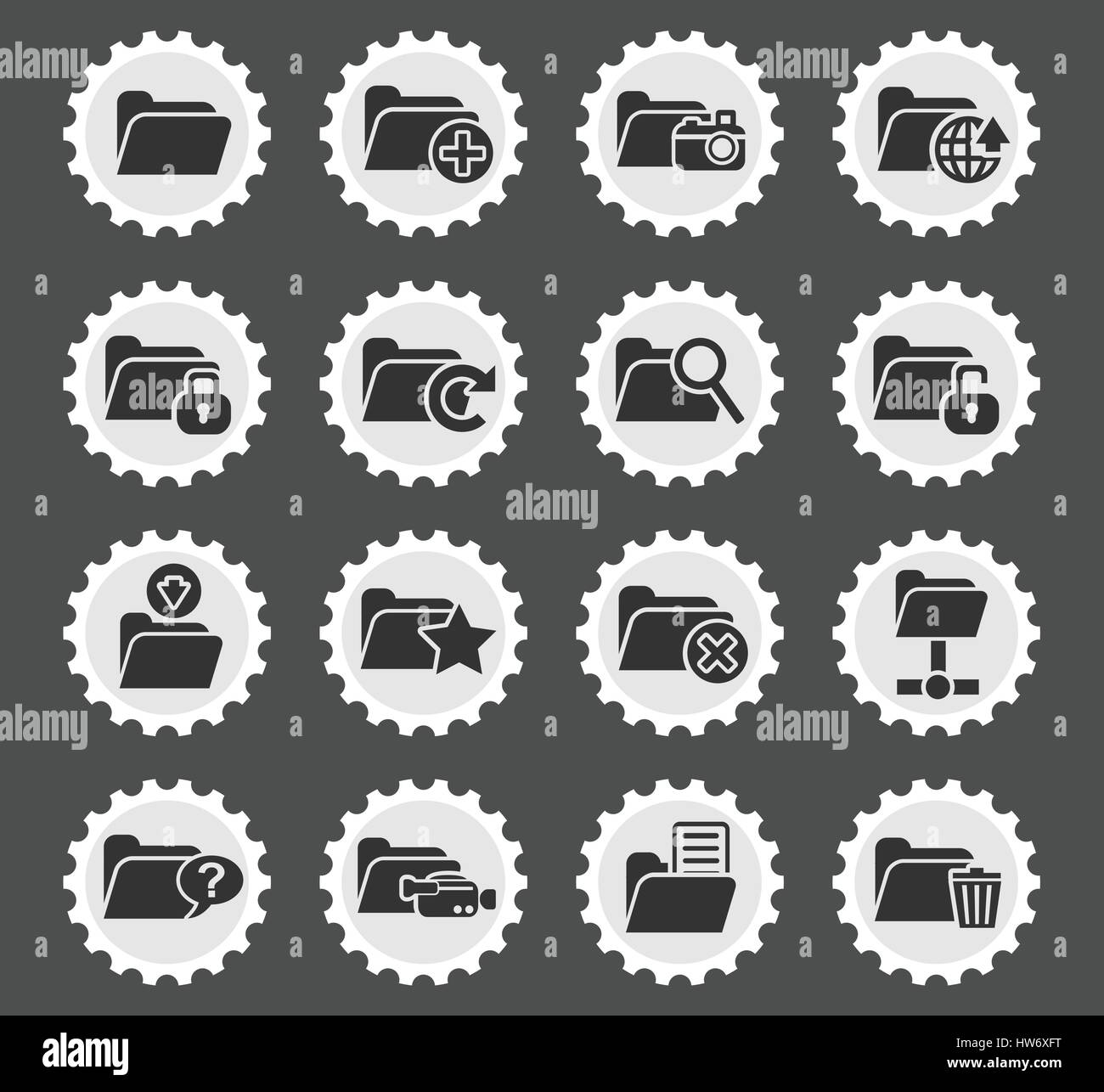 folder web icons for user interface design Stock Vector Image & Art - Alamy