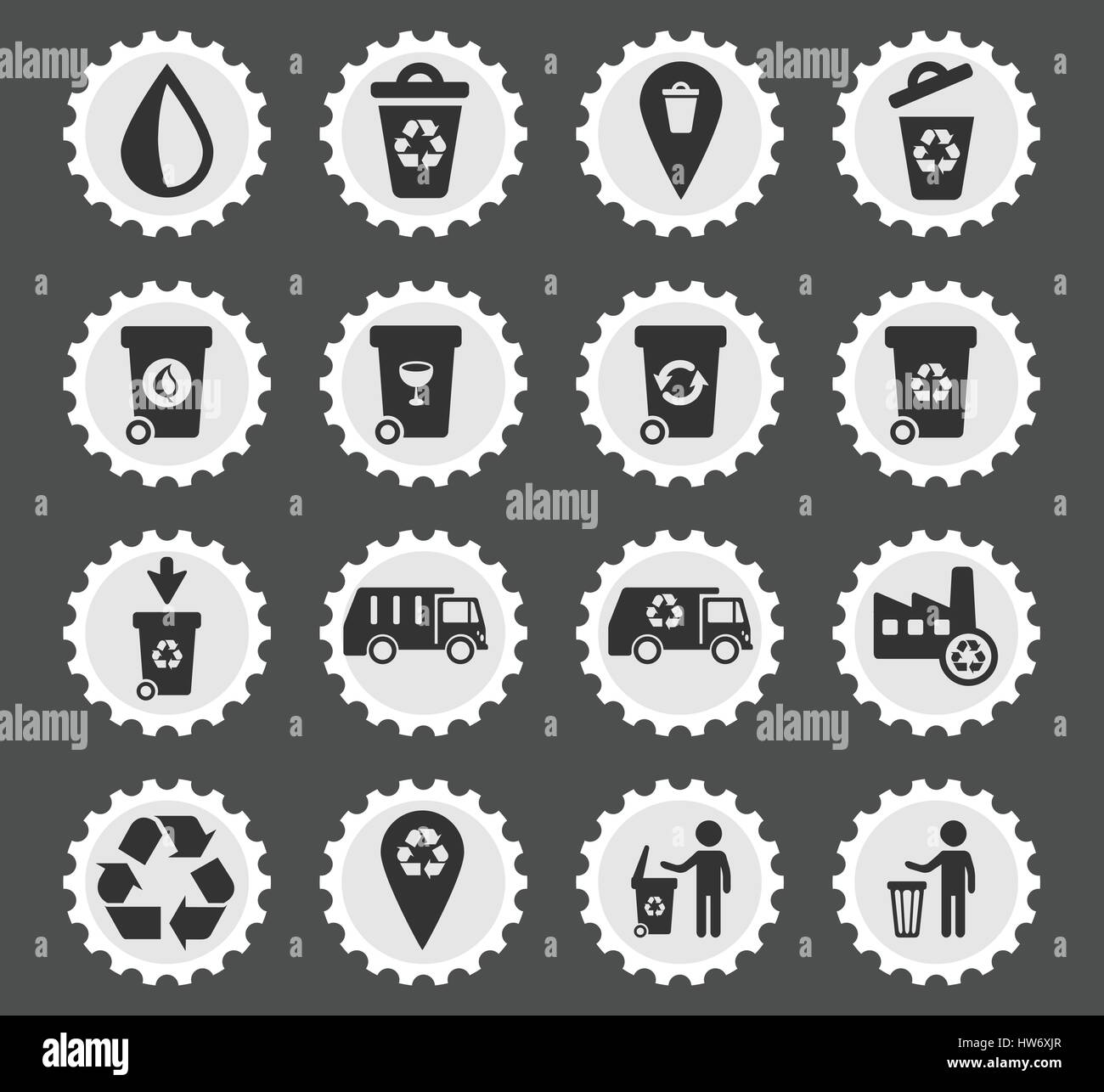 Garbage simply symbol for web icons and user interface Stock Vector ...