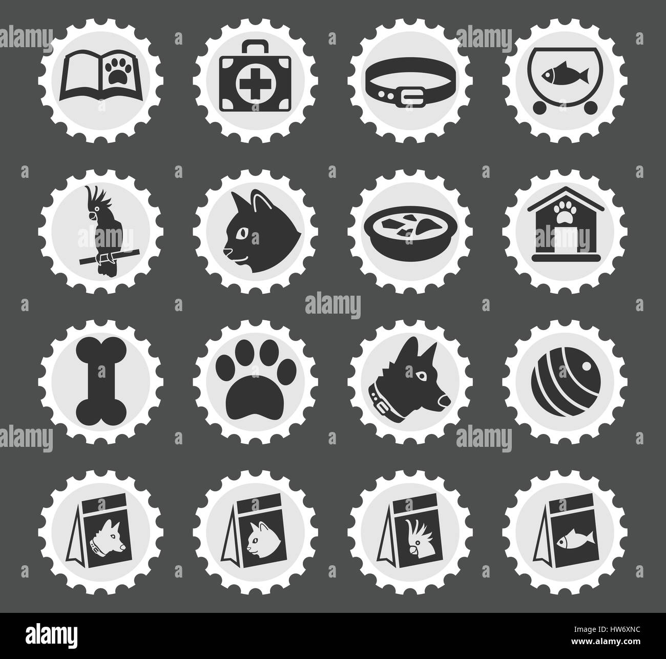 goods for pets web icons for user interface design Stock Vector Image ...