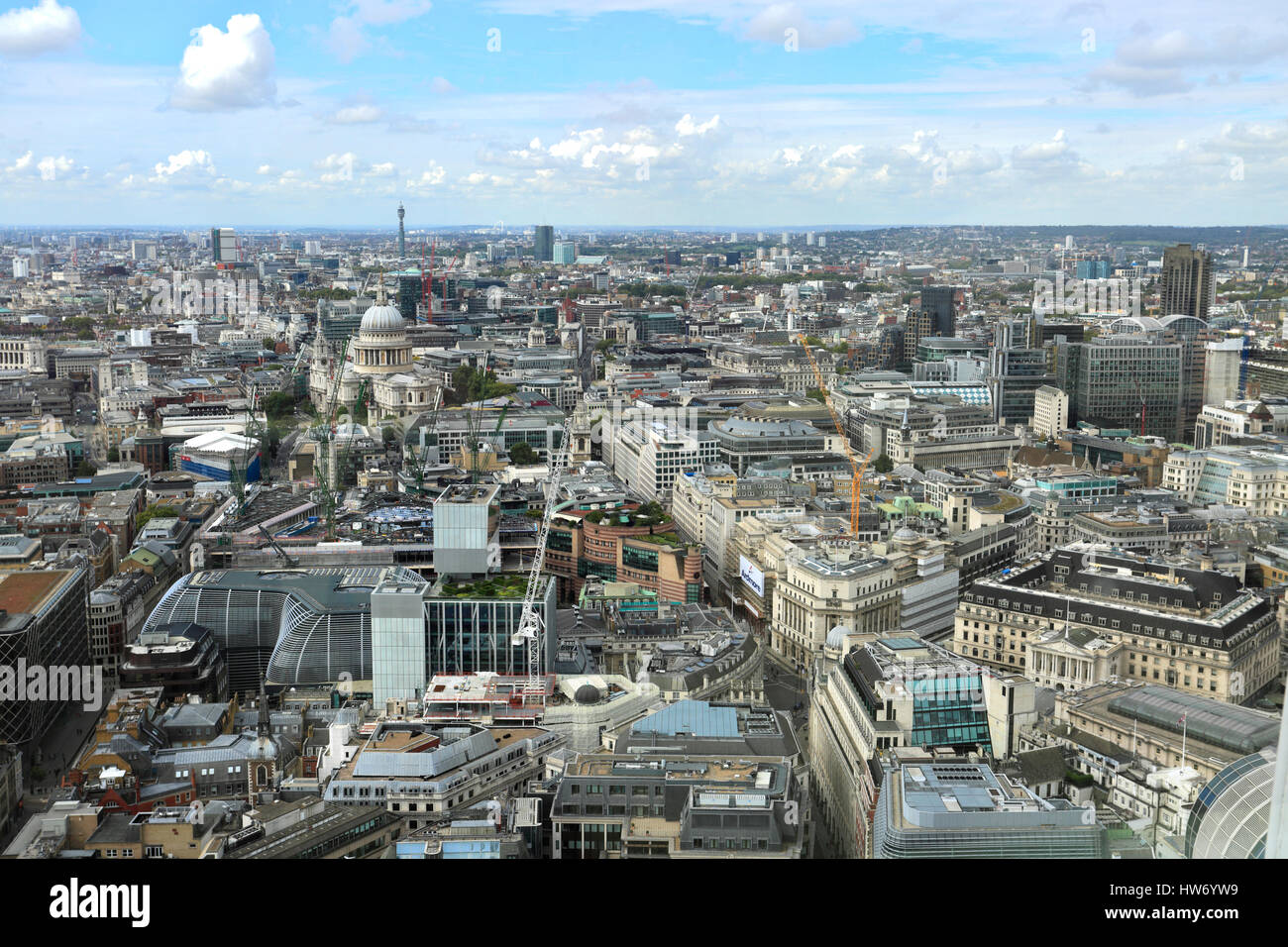Rooftop view of London from the Walkie-Talkie building, 20 Fenchurch  street, London City, England, UK Stock Photo - Alamy