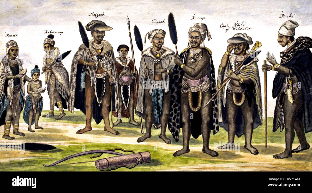 Nama Chieftains - South Africa, Transvaal, African Stock Photo