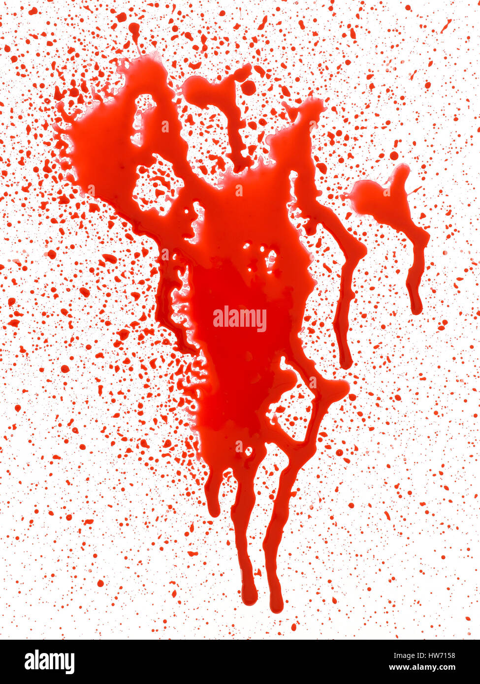 Blood drips and splatter. Stock Photo
