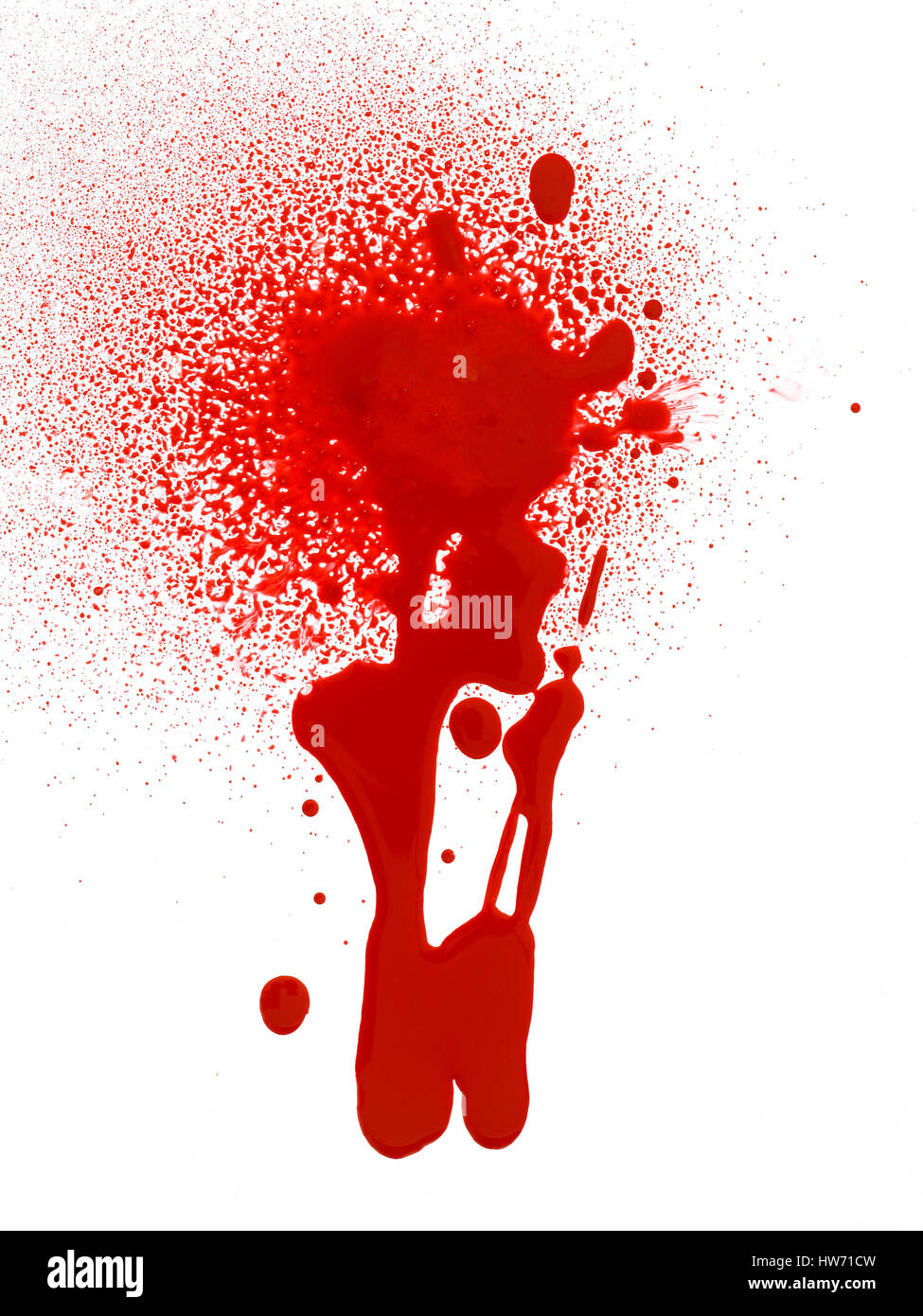 Blood drips and splatter. Stock Photo