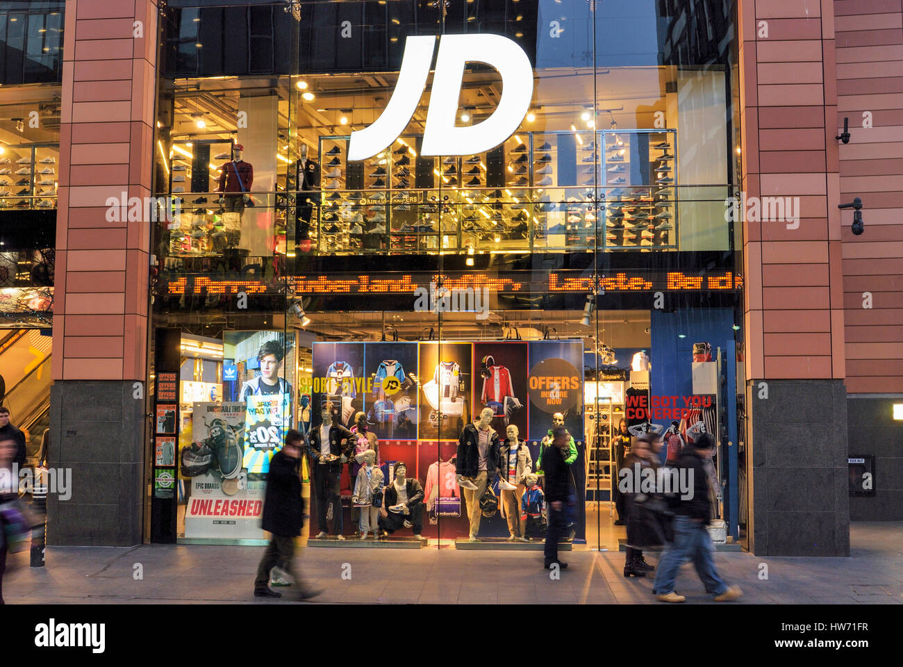 JD Sports shop in Liverpool. Stock Photo