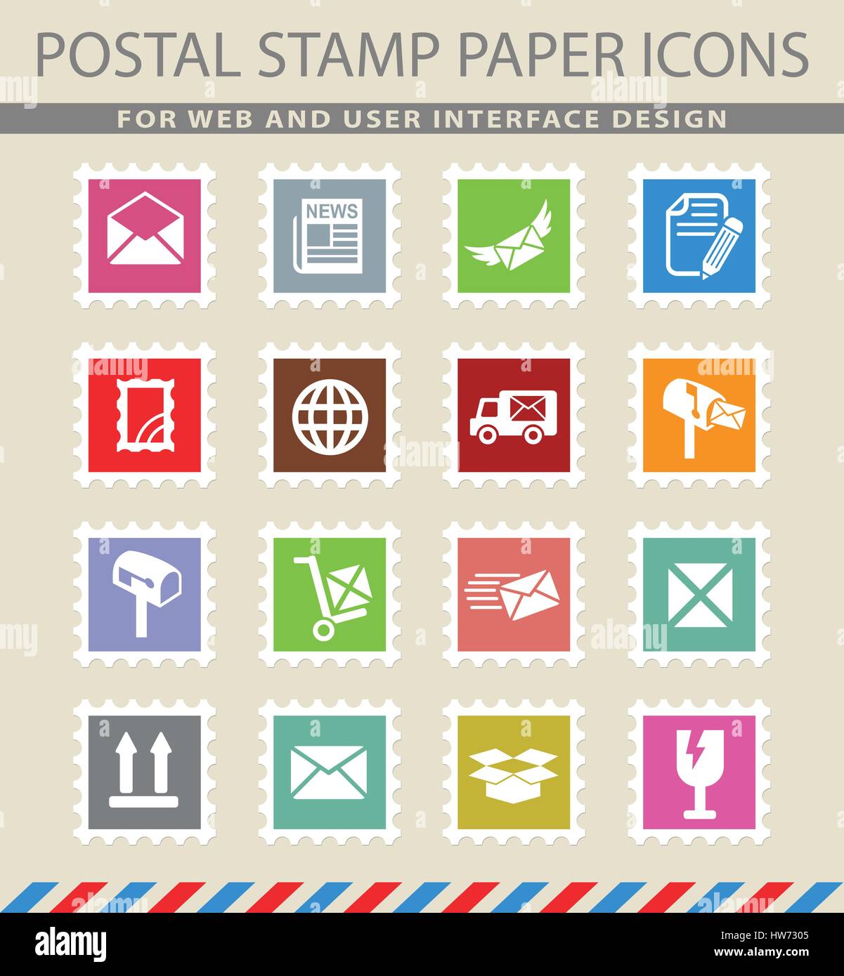 post service web icons for user interface design Stock Vector Image ...
