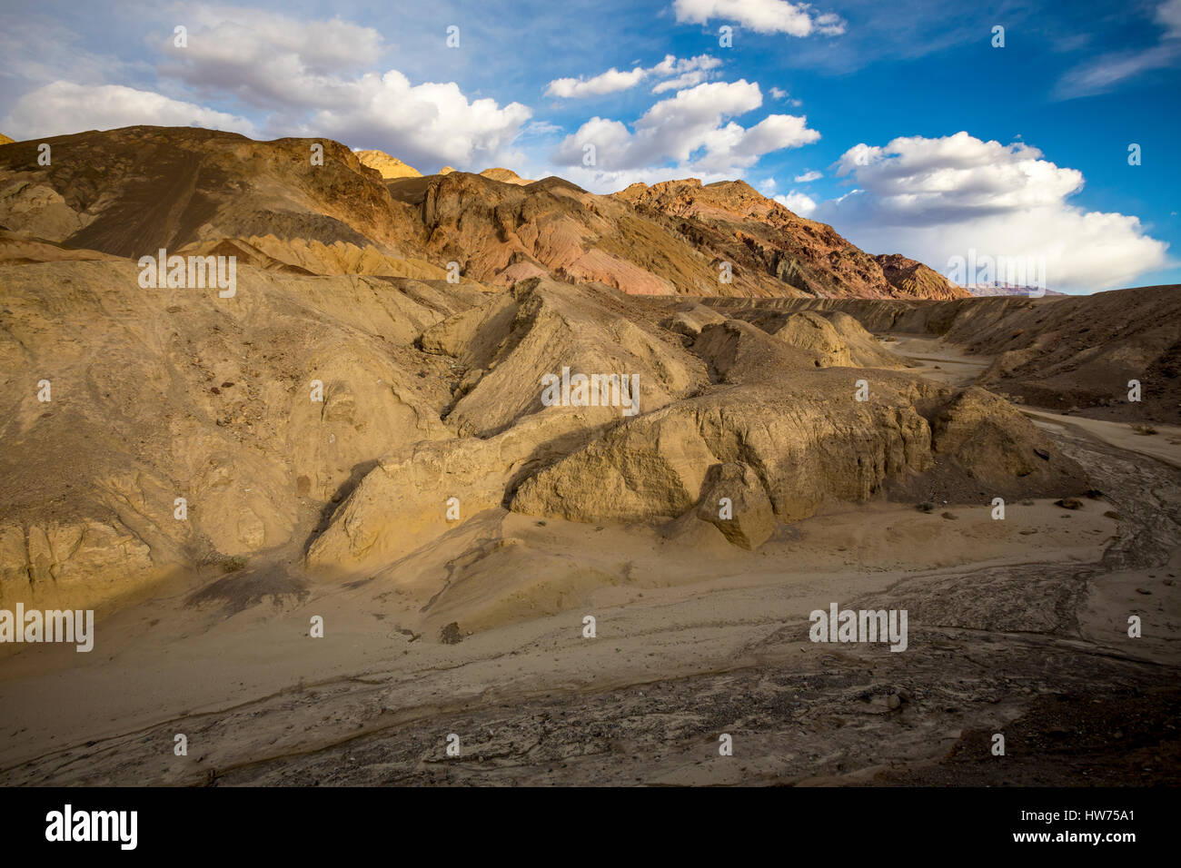 Artists Palette, Artist Drive, Artist Drive Formation, Black Mountains, Death Valley National Park, Death Valley, California Stock Photo