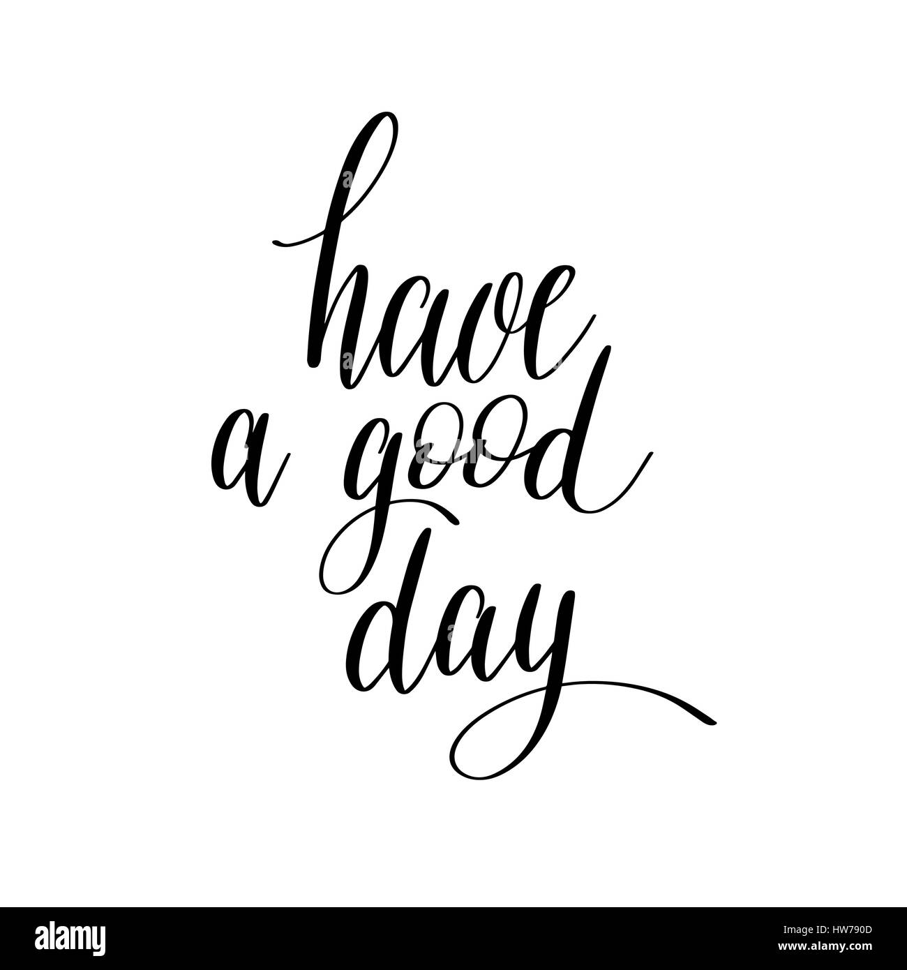 Today is a good day hand written lettering Vector Image