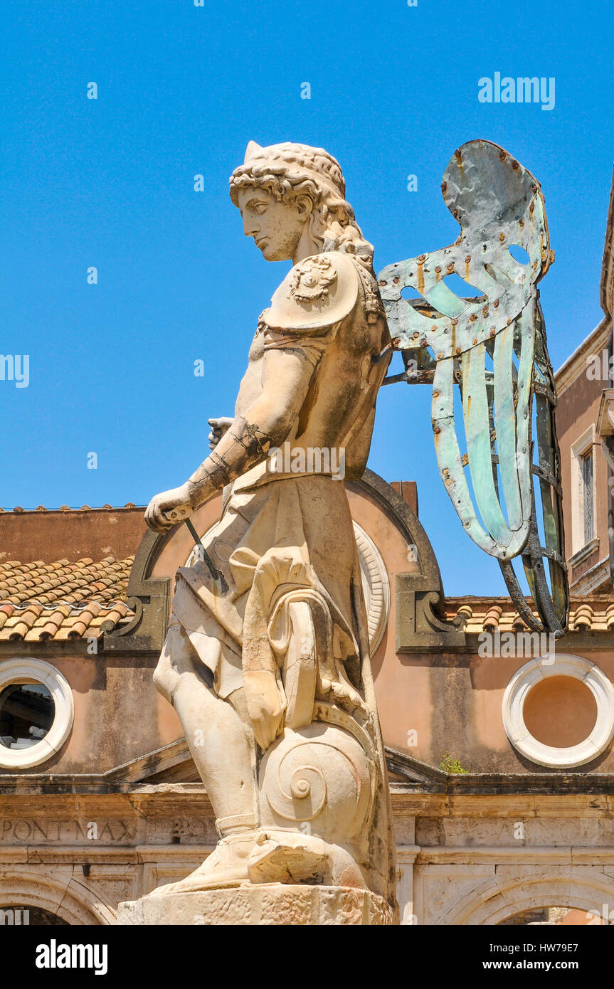 Building Angel Rome Architectural detail of angel statue in Rome, Italy Stock Photo - Alamy