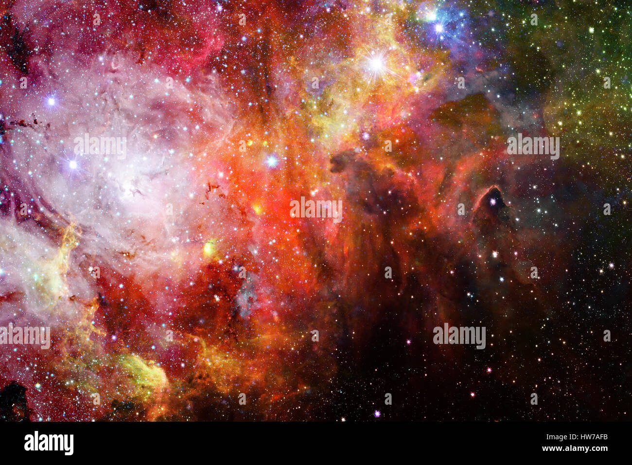 Universe filled with stars, nebula and galaxy. Elements of this image ...