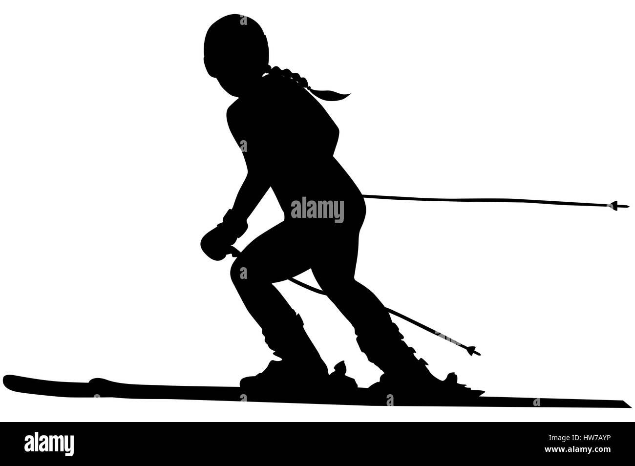 Ski Racer Silhouette