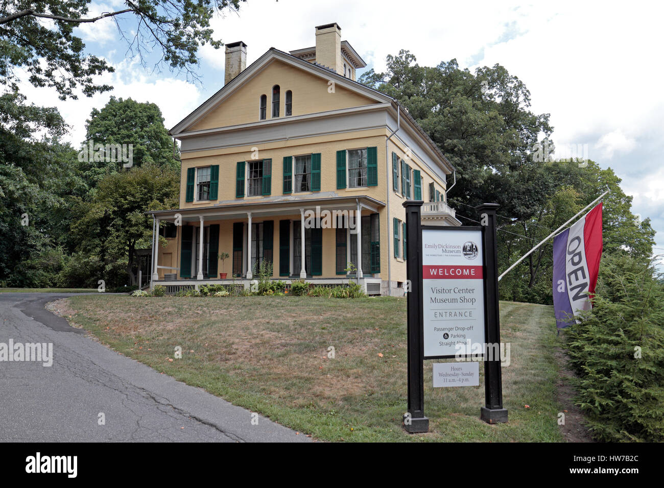 The Dickinson Homestead, part of the Emily Dickinson Museum in Amherst, Massachusetts, United States. Stock Photo