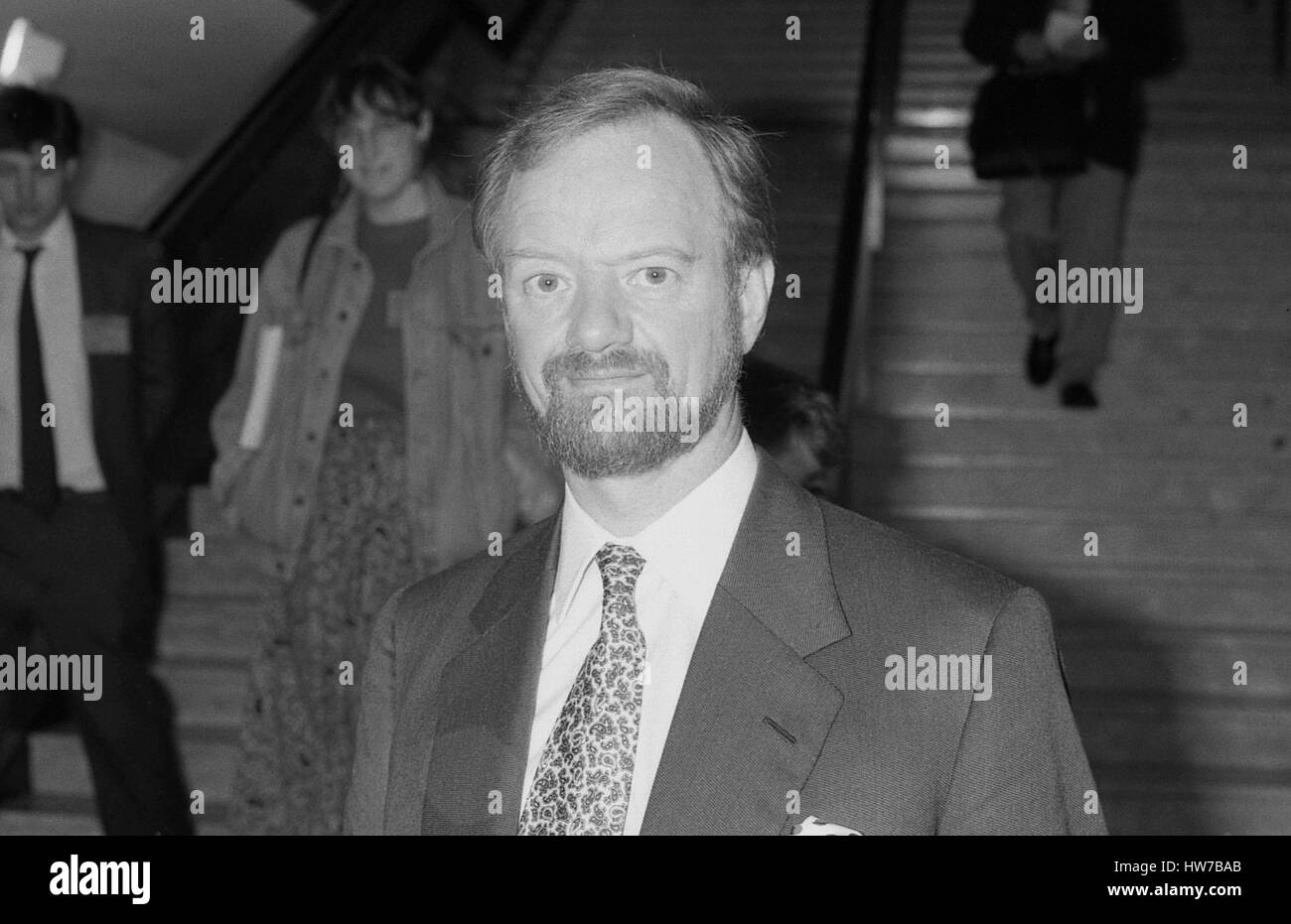 Robin Cook, Shadow Secretary of State for Health and Labour party Member of Parliament for Livingstone, attends the party conference in Brighton, England on October 1, 1991. Stock Photo