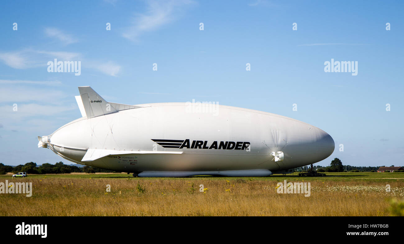 Airlander moored on a sunny day Stock Photo