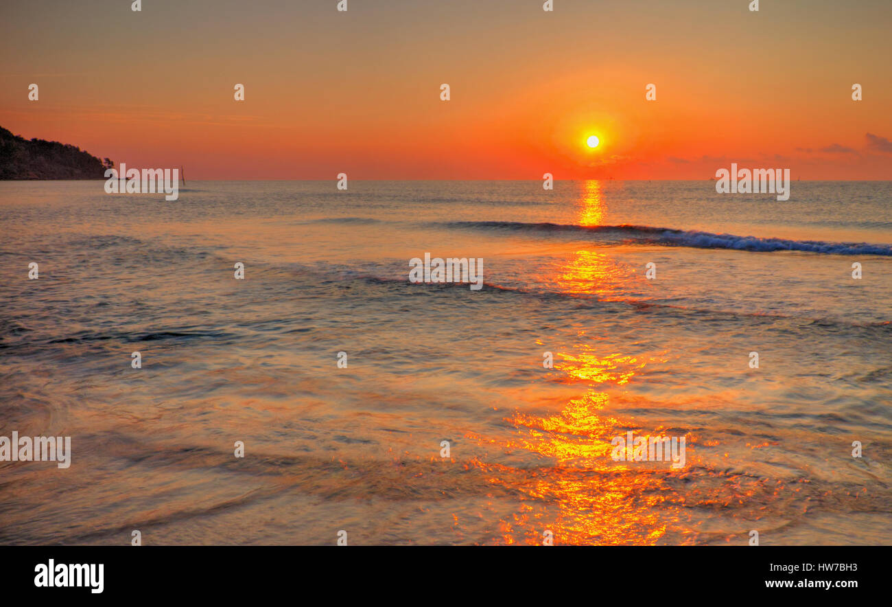 Beautiful sunrise over the sea Stock Photo - Alamy