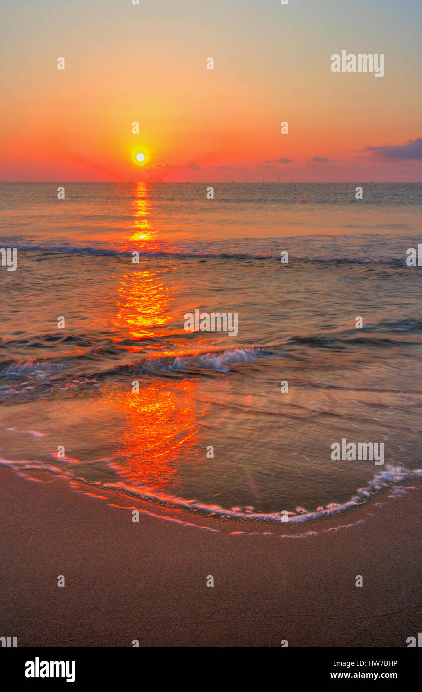 Beautiful sunrise over the sea Stock Photo - Alamy