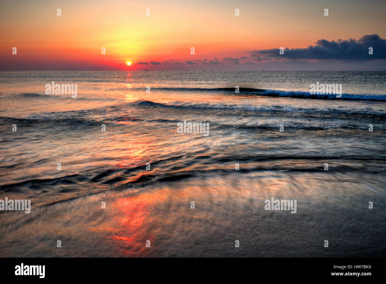 Beautiful sunrise over the sea Stock Photo - Alamy