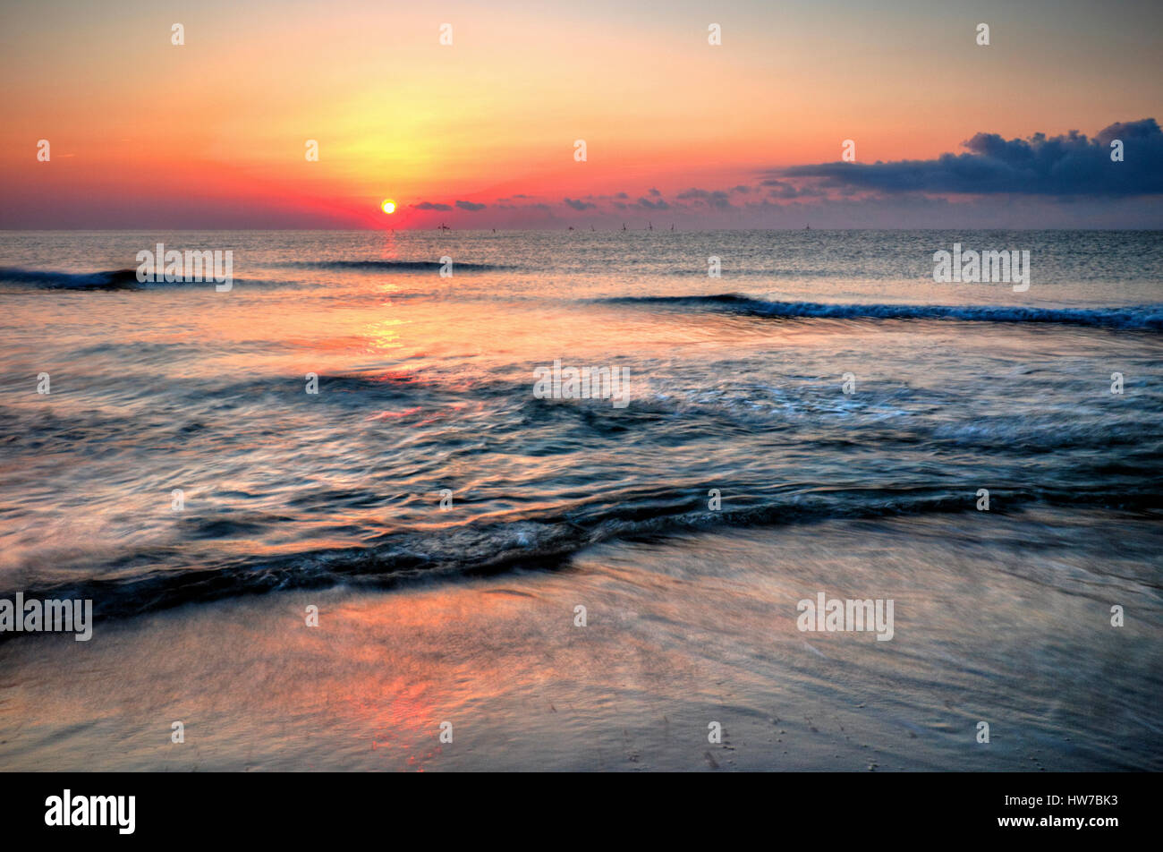 Beautiful sunrise over the sea Stock Photo - Alamy