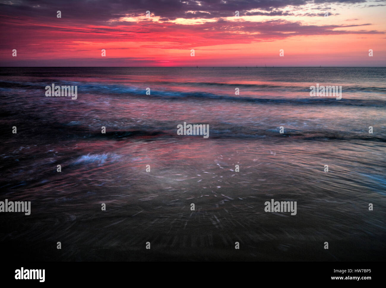 Beautiful sunrise over the sea Stock Photo - Alamy