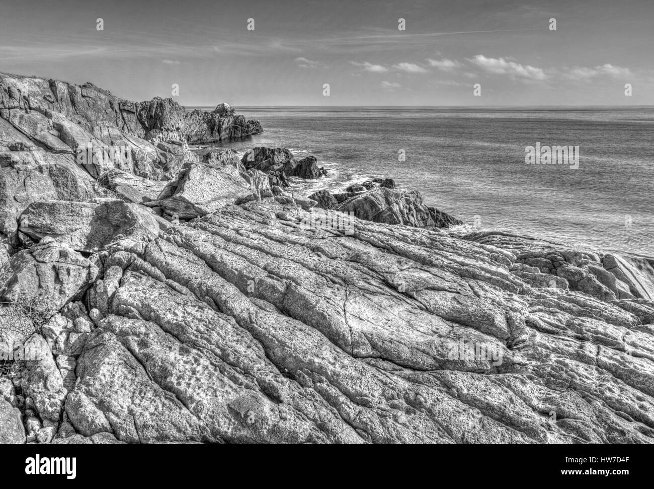 Beautiful seascape on sunny Black and White Stock Photos & Images - Alamy