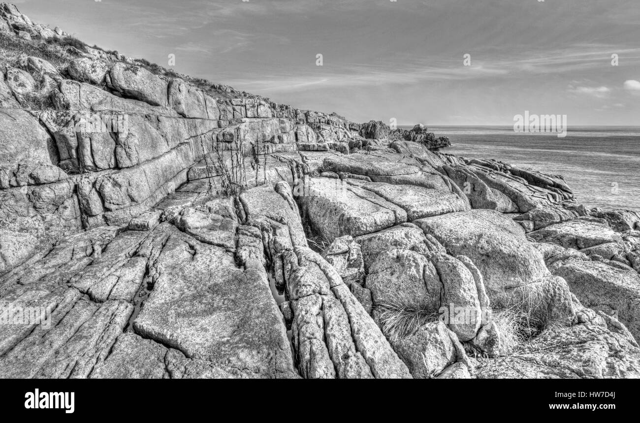 Beautiful and rocky cliff Black and White Stock Photos & Images - Alamy