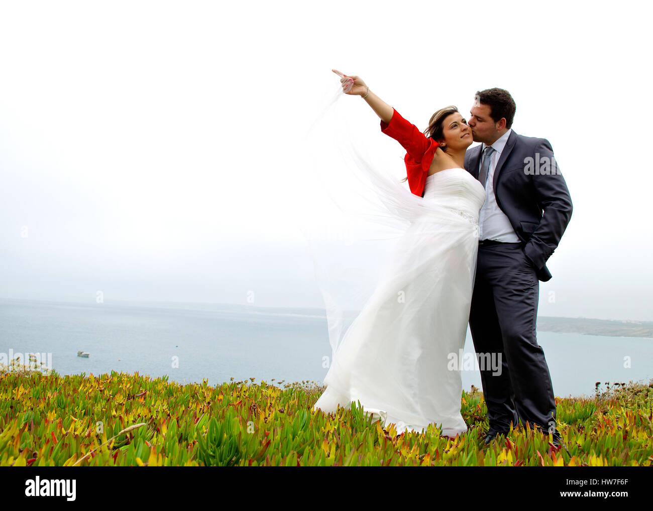 Groom´s couple dating outdoor Stock Photo