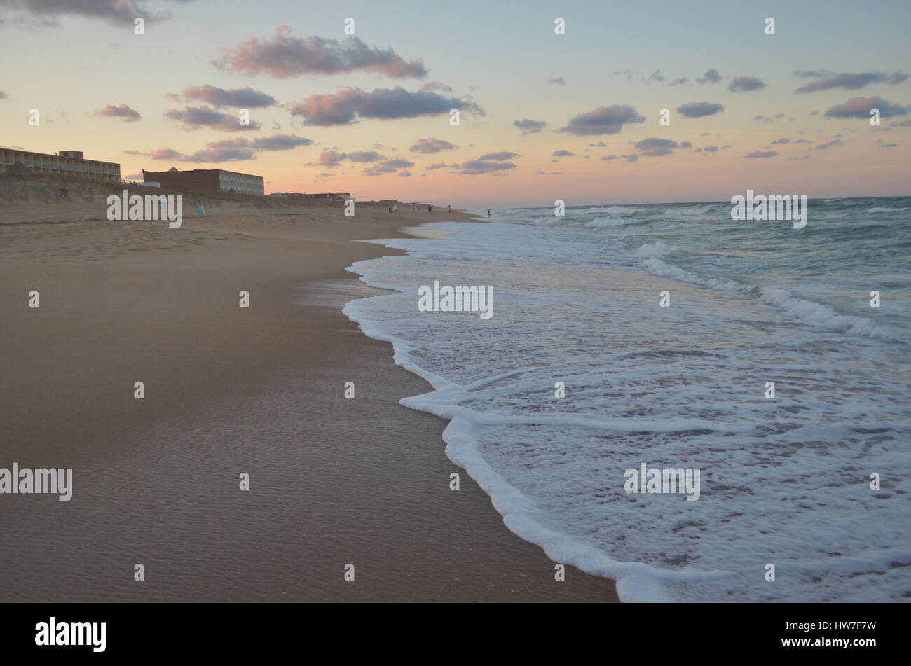 Sunset on the beach in Kill Devil Hills, North Carolina Stock Photo Alamy