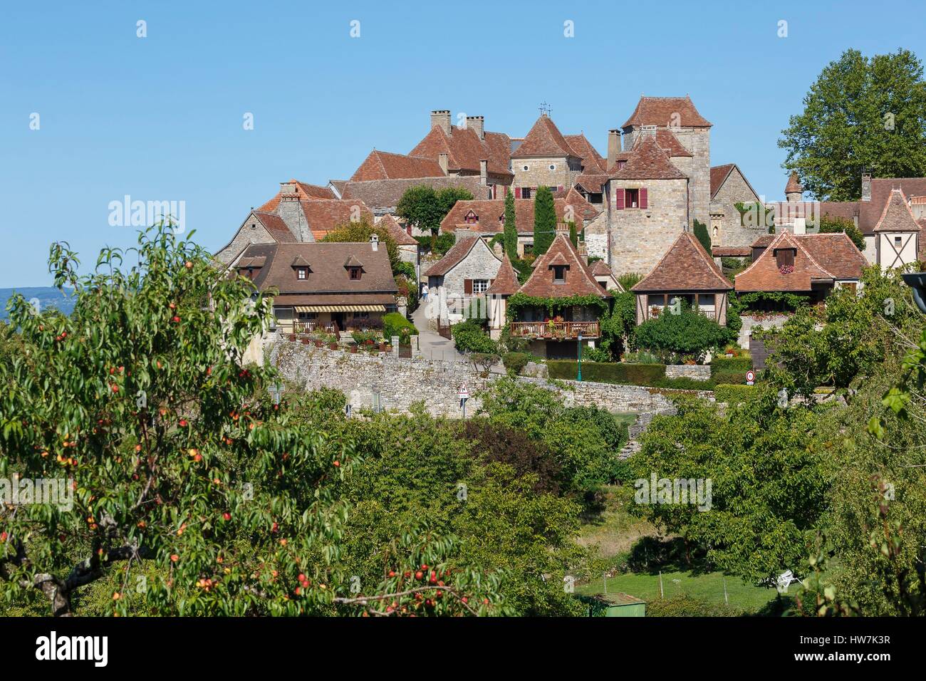 France, Lot, Loubressac, labelled Les Plus Beaux Villages de France (The Most beautiful Villages of France), the village Stock Photo