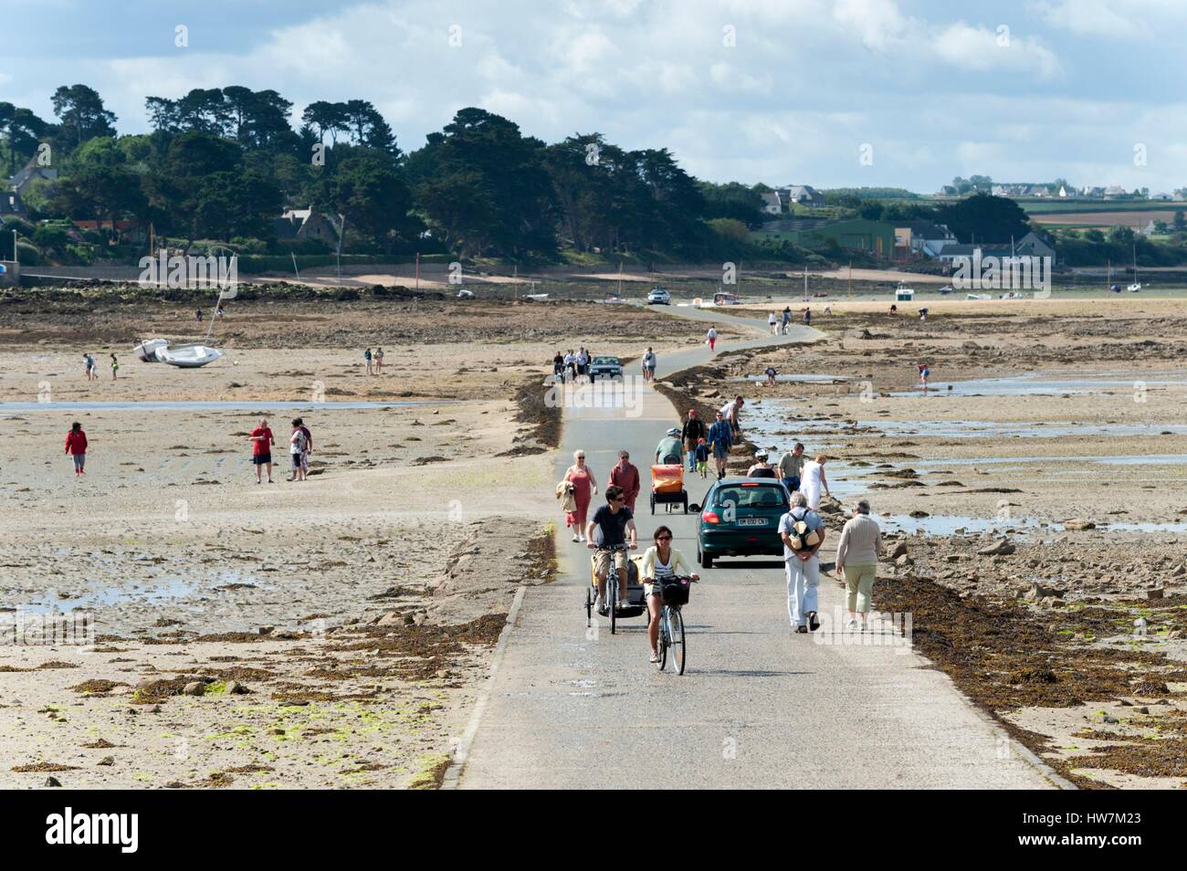France Finistere Carantec Morlaix Bay Ile Callot Submersible Stock Photo Alamy