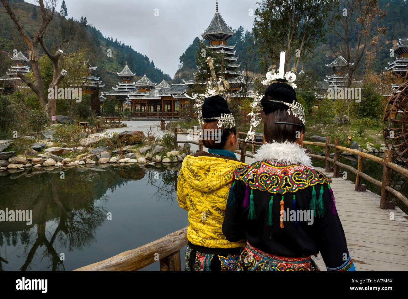 China, Guizhou, Zhaoxing, little capital of the Dong, spring ceremonies ...