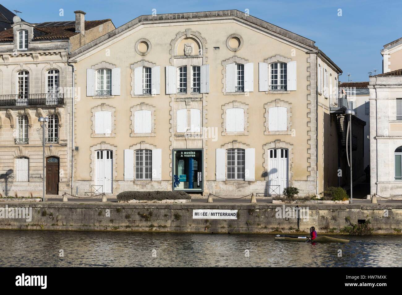 France, Charente, Jarnac, Francois Mitterrand museum in the Cultural Space of the Orangerie Stock Photo