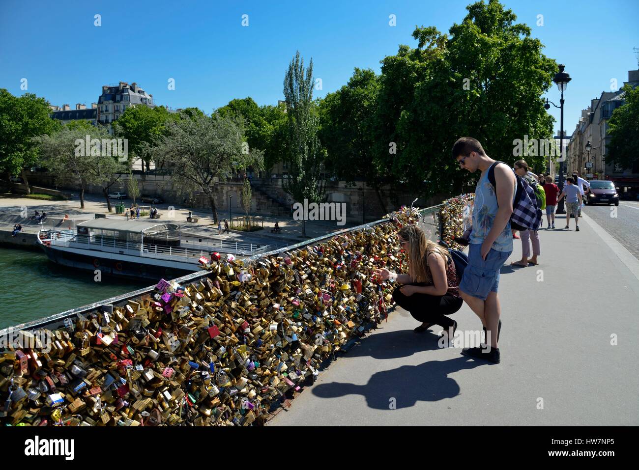 France, Paris, classified zone World heritage of the UNESCO, Bridge of