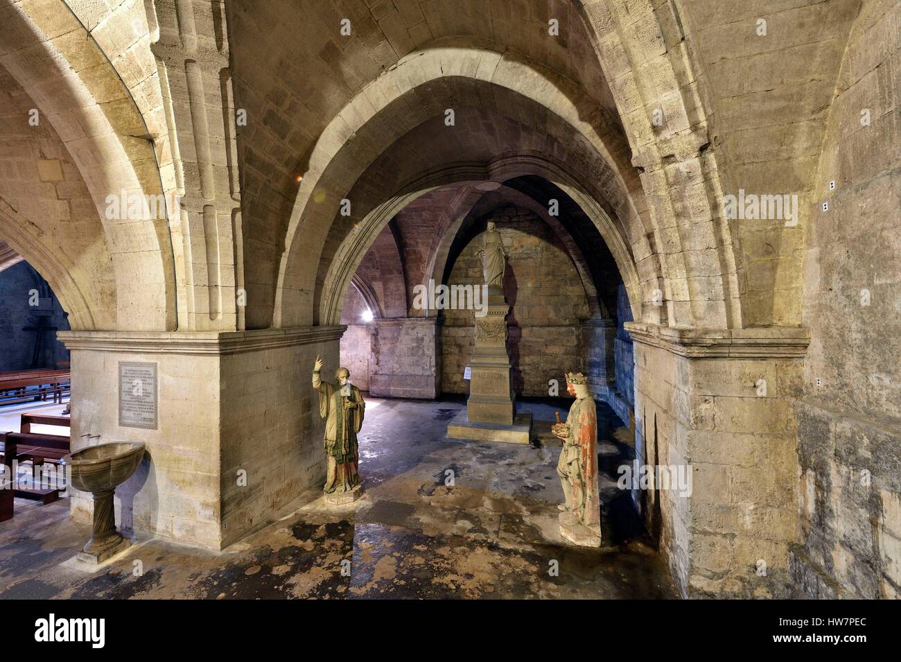 France Gard Saint Gilles 12th-13th century abbey listed as World Heritage by UNESCO under the road to St Jacques de Compostela Stock Photo