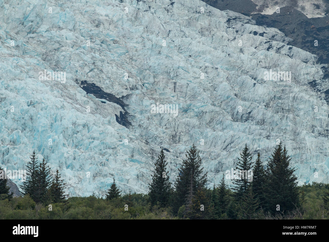 Pedersen Glacier detail in Kenai Fjords National Park, Alaska. Stock Photo