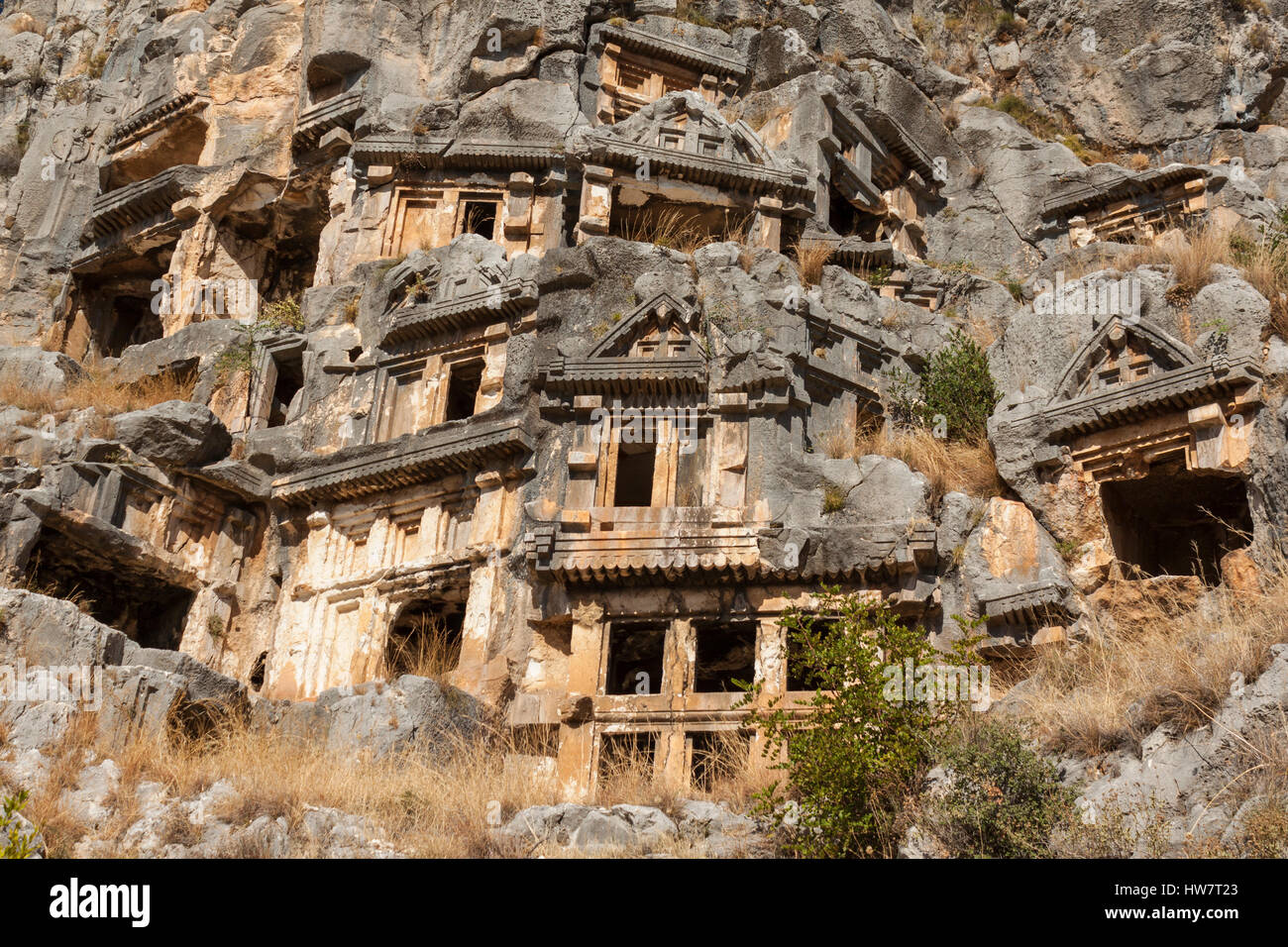 Ancient tombs at Myra, Demre, Turkey Stock Photo Alamy