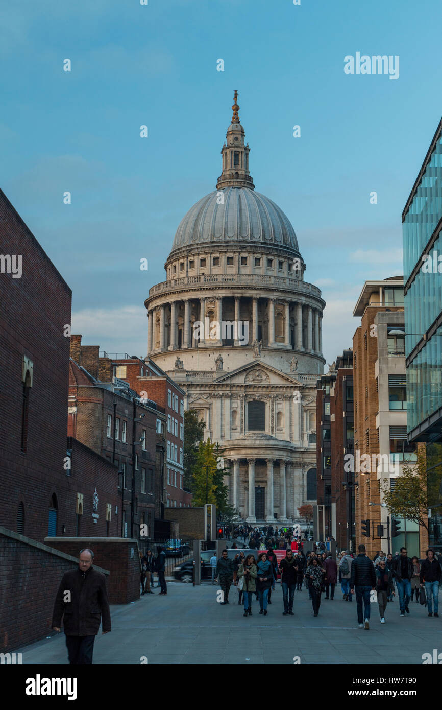 LONDON, ENGLAND- OCTOBER 25, 2016: The Dome of St Paul's Cathedral. Stock Photo